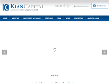 Tablet Screenshot of kiancapital.com